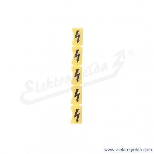 Zaślepka ostrzegawcza 2016-115 z czarną błyskawicą do 5 złączek, żółta TopJobS Zaślepka ostrzegawcza 2016-115 z czarną błyskawicą do 5 złączek, żółta TopJobS