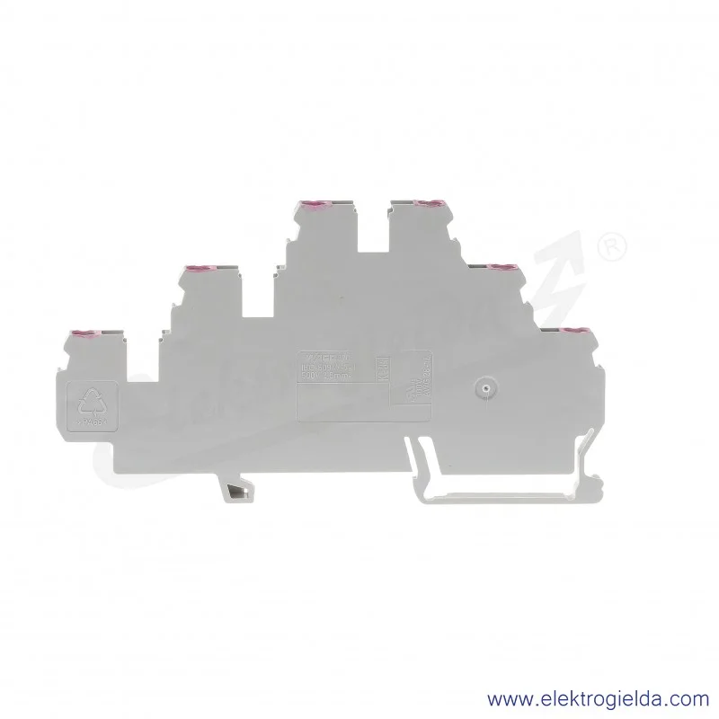 Złączka trzypiętrowa 870-556  L/L/L 6-przew. 2,5 mm2 szara Złączka trzypiętrowa 870-556  L/L/L 6-przew. 2,5 mm2 szara