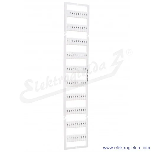 793-4502 1...10 (x10), nadruk poziomy, szerokość 4-4,2mm do złączek 2001-xxxx Tabliczka z oznacznikami WMB 793-4502 1...10 (x10), nadruk poziomy, szerokość 4-4,2mm do złączek 2001-xxxx Tabliczka z oznacznikami WMB