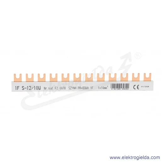 Szyna łączeniowa F2.0078 S-12 1F 10mm widełkowa Szyna łączeniowa F2.0078 S-12 1F 10mm widełkowa