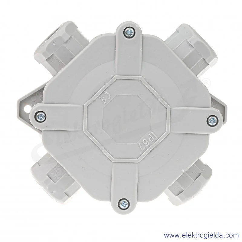 Puszka szara F1.0112 F11  IP67 4xPG16 z zaciskami 5x4mm2 Puszka szara F1.0112 F11  IP67 4xPG16 z zaciskami 5x4mm2