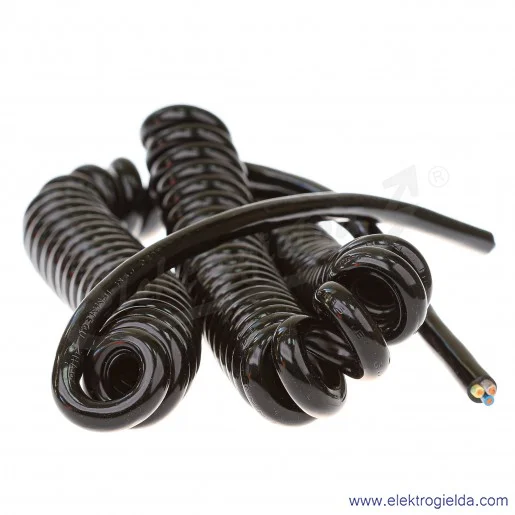Sznur spiralny F5.0043 3x1,5 5mb czarny 05VVH8-F zakres 700-4200mm Sznur spiralny F5.0043 3x1,5 5mb czarny 05VVH8-F zakres 700-4200mm