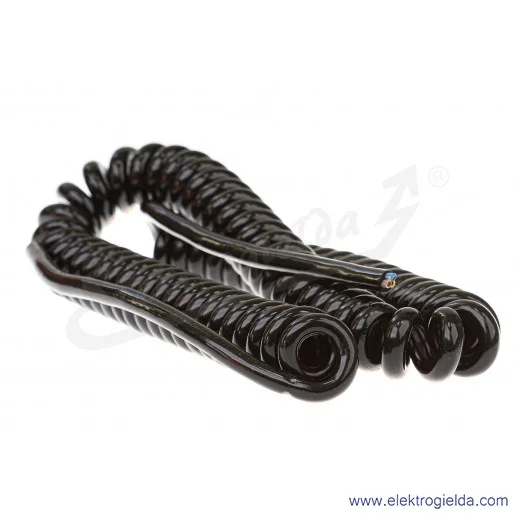 Sznur spiralny F5.0043 3x1,5 5mb czarny 05VVH8-F zakres 700-4200mm Sznur spiralny F5.0043 3x1,5 5mb czarny 05VVH8-F zakres 700-4200mm