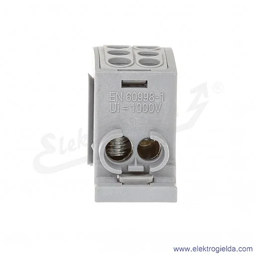 Szary zacisk F2.0357 HLK100A-2 1x16mm, 1x25mm, 49x22x36mm Szary zacisk F2.0357 HLK100A-2 1x16mm, 1x25mm, 49x22x36mm