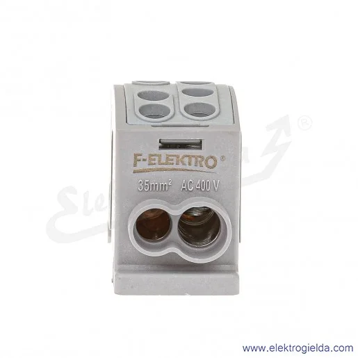 Blok rozdzielczy F2.0372 HLK125A-2 szary zacisk 1x25, 1x35 wymiar 55x26x38mm Blok rozdzielczy F2.0372 HLK125A-2 szary zacisk 1x25, 1x35 wymiar 55x26x38mm