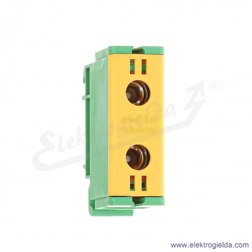 Złączka szynowa śrubowa F2.0125 LZ w korpusie ZU 1-torowa 2,5-50mm żółto-zielona Złączka szynowa śrubowa F2.0125 LZ w korpusie ZU 1-torowa 2,5-50mm żółto-zielona