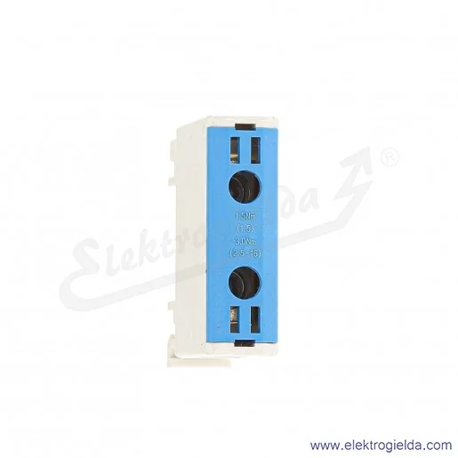 Złączka szynowa śrubowa F2.0230 LZ w korpusie ZU 1-torowa 1,5-16mm niebieska Złączka szynowa śrubowa F2.0230 LZ w korpusie ZU 1-torowa 1,5-16mm niebieska