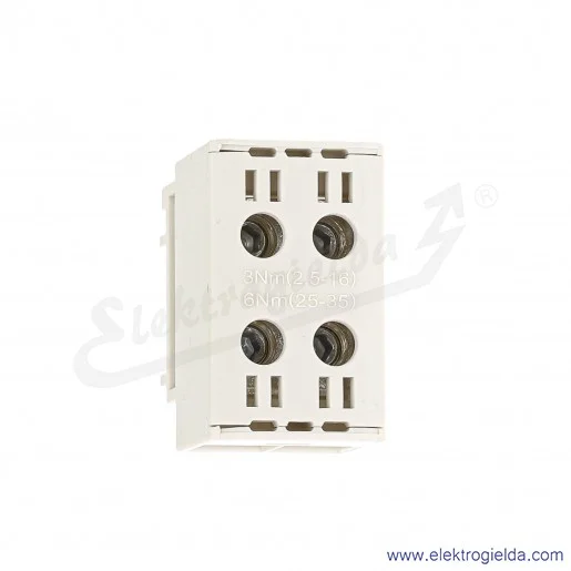 Złączka szynowa śrubowa F2.0293 LZ w korpusie ZU 2x35mm żółto-zielona Złączka szynowa śrubowa F2.0293 LZ w korpusie ZU 2x35mm żółto-zielona