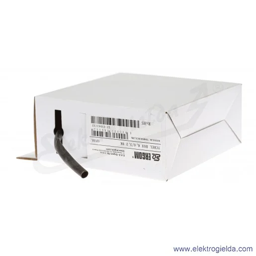 Koszulka termokurczliwa E05ME-01120000501 TCREL BOX 6,4/3,2 BK czarna 10 metrów w krążku Koszulka termokurczliwa E05ME-01120000501 TCREL BOX 6,4/3,2 BK czarna 10 metrów w krążku