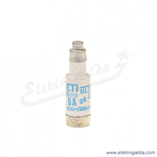Wkładka bezpiecznikowa 004311003 D01 6A, charakterystyka gR, szybka Wkładka bezpiecznikowa 004311003 D01 6A, charakterystyka gR, szybka
