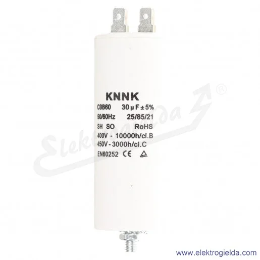 Kondensator rozruchowy 30 uF 450V wyjście konektorowe Kondensator rozruchowy 30 uF 450V wyjście konektorowe