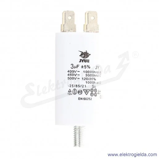 Kondensator rozruchowy 3 uF 450V wyjście konektorowe Kondensator rozruchowy 3 uF 450V wyjście konektorowe