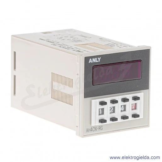 Przekaźnik czasowy AH4CN-RG 24V zakres: 0,01s÷9990h, SPDT, 12..48VAC/DC Przekaźnik czasowy AH4CN-RG 24V zakres: 0,01s÷9990h, SPDT, 12..48VAC/DC