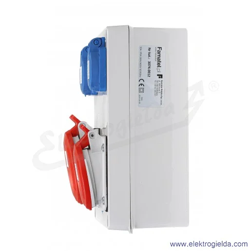 Rozdzielnica 3074.0012, RW3074, 32/5, 16/5, 2xGS, IP44, wykonanie pionowe Rozdzielnica 3074.0012, RW3074, 32/5, 16/5, 2xGS, IP44, wykonanie pionowe