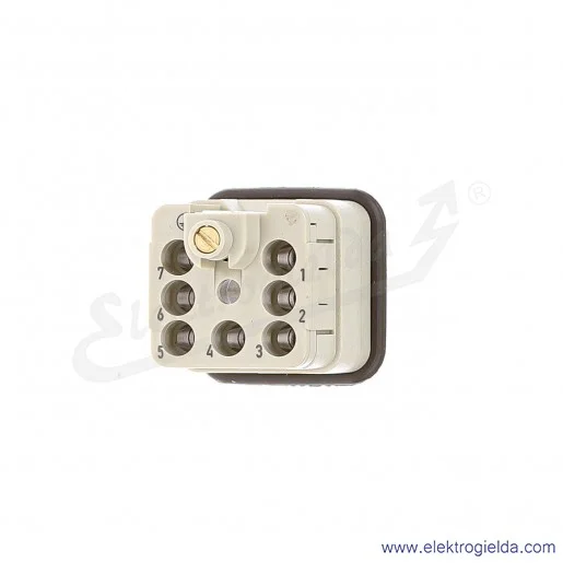 Złącze HDC 09120073001 Han Q 7/0-M męskie 7P, rozmiar 3A, prąd 10A Złącze HDC 09120073001 Han Q 7/0-M męskie 7P, rozmiar 3A, prąd 10A