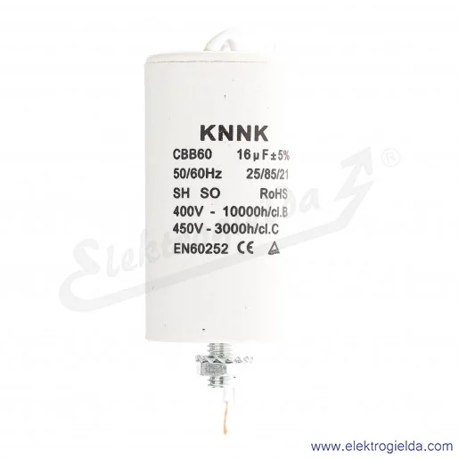 Kondensator rozruchowy 16 uF 450V wyjście konektorowe Kondensator rozruchowy 16 uF 450V wyjście konektorowe