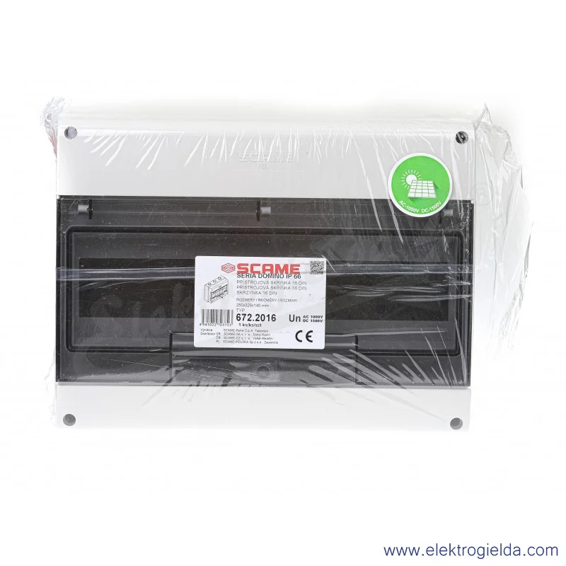 Rozdzielnia seria Domino 672.2016 ilość modułów 16 DIN, IP66, natynkowa Rozdzielnia seria Domino 672.2016 ilość modułów 16 DIN, IP66, natynkowa