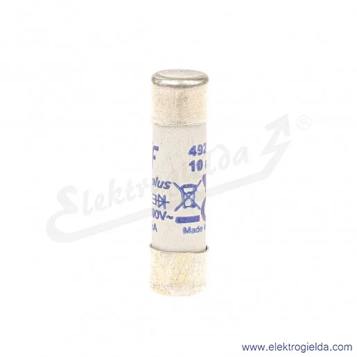 Wkładka bezpiecznikowa 12A charakterystyka GR, napięcie 500VAC, wielkość 10x38, korpus ceramiczny Wkładka bezpiecznikowa 12A charakterystyka GR, napięcie 500VAC, wielkość 10x38, korpus ceramiczny