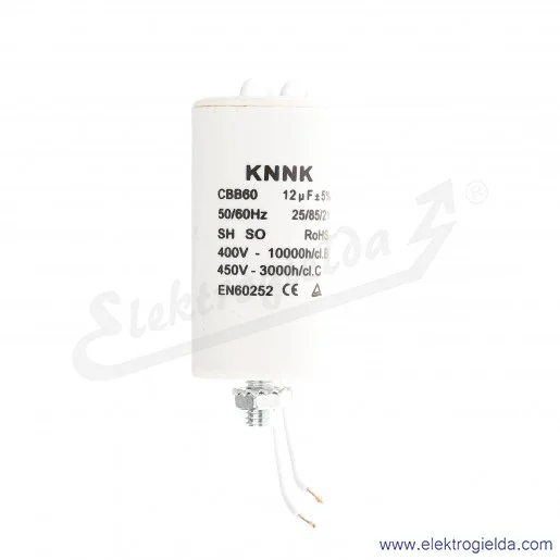 Kondensator rozruchowy 12 uF 450V wyjście kablowe Kondensator rozruchowy 12 uF 450V wyjście kablowe