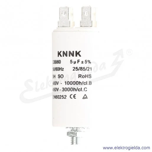 Kondensator rozruchowy 5 uF 450V wyjście konektorowe Kondensator rozruchowy 5 uF 450V wyjście konektorowe