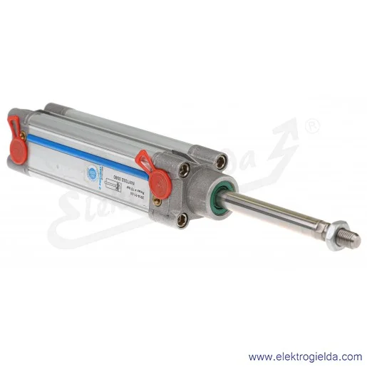 Siłownik pneumatyczny na ściągach NWT032.0080 D32X80, dwustronnego działania, megnatyczny, z regulowaną amortyzacją Siłownik pneumatyczny na ściągach NWT032.0080 D32X80, dwustronnego działania, megnatyczny, z regulowaną amortyzacją