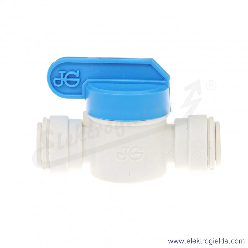 Zawór kulowy PPMSV041010W, 2/2, FI10, biały, przeznaczony do wody pitnej, John Guest Zawór kulowy PPMSV041010W, 2/2, FI10, biały, przeznaczony do wody pitnej, John Guest