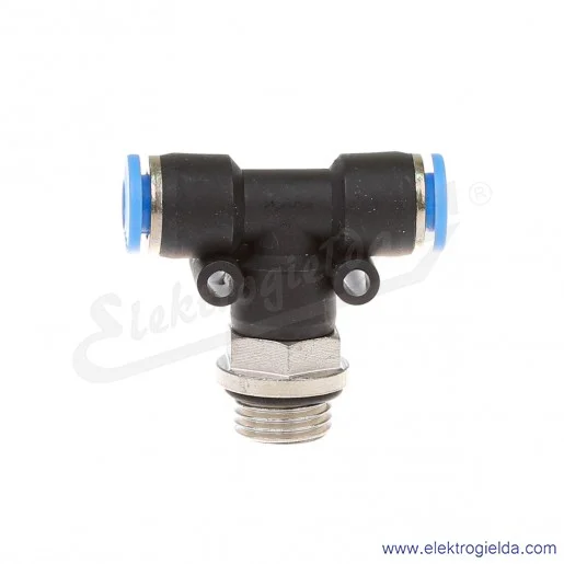 Trójnik z tworzywa typu T G1/4 + 2x FI6 Trójnik z tworzywa typu T G1/4 + 2x FI6