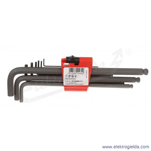 Zestaw imbusów 022086 długie, z kulką 950 PKL/98 BM 9 kluczy 1.5-10 Zestaw imbusów 022086 długie, z kulką 950 PKL/98 BM 9 kluczy 1.5-10