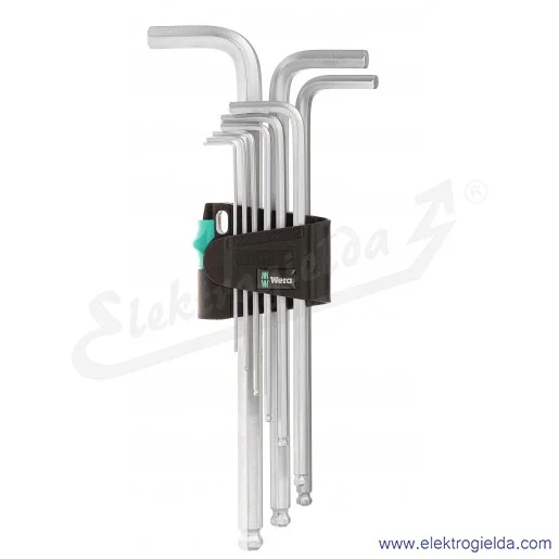 Zestaw imbusów 022087 chromowanych długich, z kulką 950PKL/98 9 kluczy 1.5-10 Zestaw imbusów 022087 chromowanych długich, z kulką 950PKL/98 9 kluczy 1.5-10