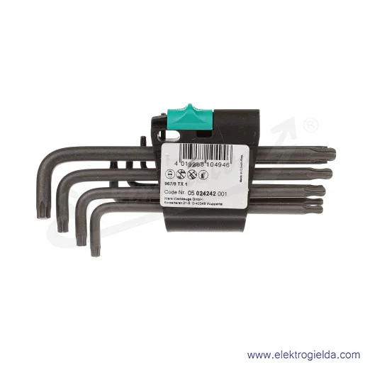 Zestaw Torx 024242 967 PKL/9 9 kluczy od TX8 do TX40 Zestaw Torx 024242 967 PKL/9 9 kluczy od TX8 do TX40