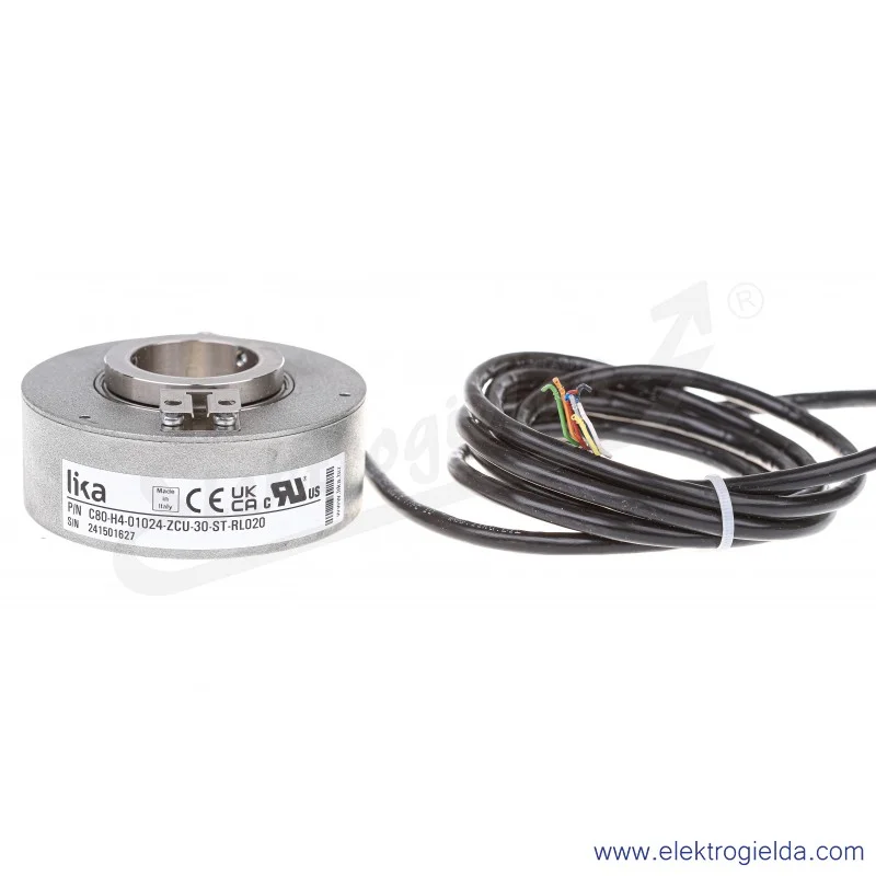 Enkoder ikrementalny C80-H-1024ZCU430L2 1024 impulsy/opborty, otwór fi 30mm, zasilanie 5..30VDC, max częstotliwość 100kHz, z prz Enkoder ikrementalny C80-H-1024ZCU430L2 1024 impulsy/opborty, otwór fi 30mm, zasilanie 5..30VDC, max częstotliwość 100kHz, z prz