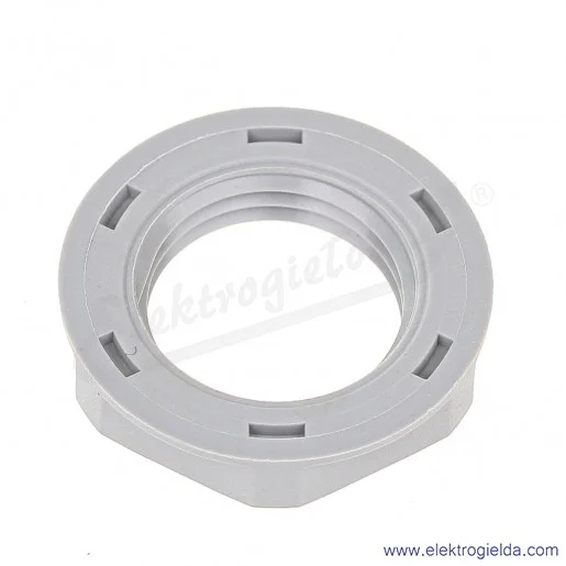 Nakrętka z tworzywa 53019010 PG9 GMP-GL-PG, szara RAL7001 SGY SKINTOP pod klucz 22 Nakrętka z tworzywa 53019010 PG9 GMP-GL-PG, szara RAL7001 SGY SKINTOP pod klucz 22