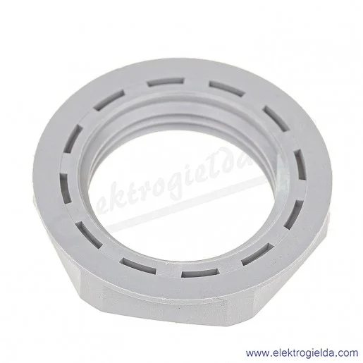 Nakrętka z tworzywa 53119020 M20x1,5 GMP-GL-M, szara RAL 7001, SGY SKINTOP pod klucz 27 Nakrętka z tworzywa 53119020 M20x1,5 GMP-GL-M, szara RAL 7001, SGY SKINTOP pod klucz 27