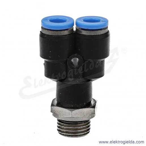 Trójnik z tworzywa typu Y G1/4 + 2x FI6 Trójnik z tworzywa typu Y G1/4 + 2x FI6