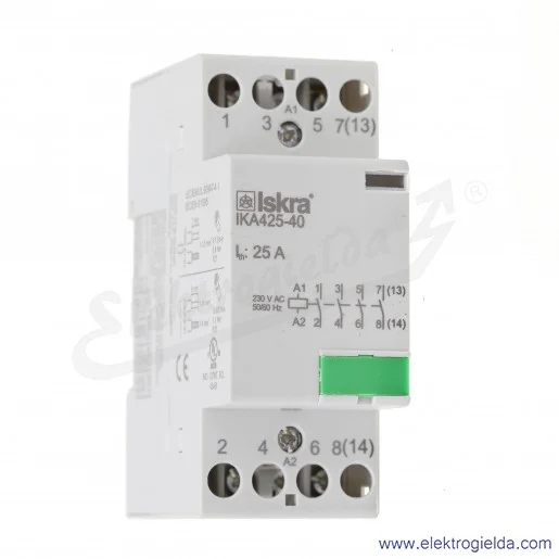 Stycznik modułowy 30.046.007 IKA425-40 4NO 25A 230VAC Stycznik modułowy 30.046.007 IKA425-40 4NO 25A 230VAC