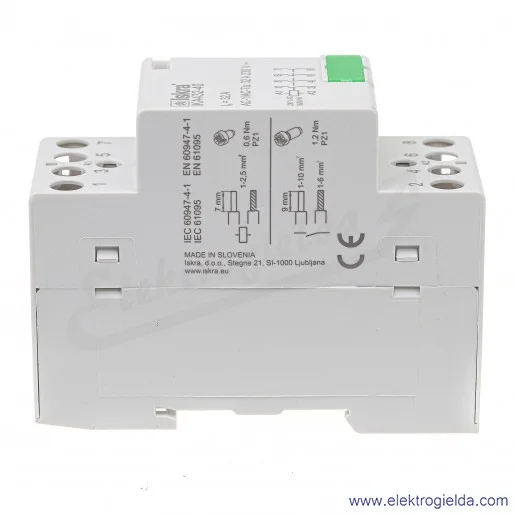 Stycznik modułowy 30.046.849 IKA432-40 4NO 32A, napięcie cewki 230VAC Stycznik modułowy 30.046.849 IKA432-40 4NO 32A, napięcie cewki 230VAC