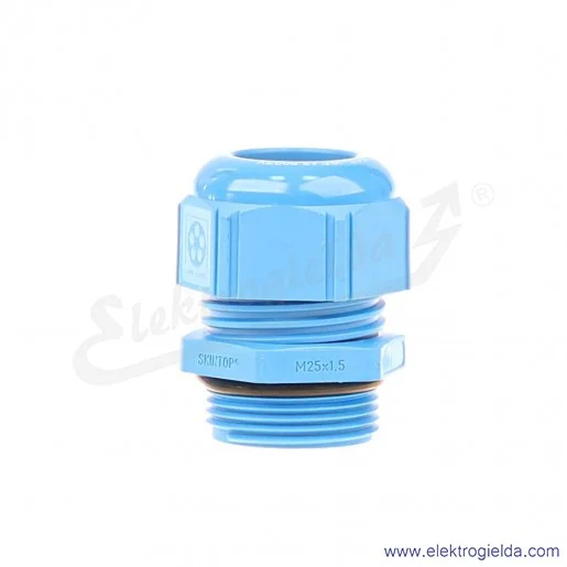 Dławnica z tworzywa 54115430 M25x1.5 ATEX K-M BU SKINTOP niebieska, do obszarów iskrobezpiecznych Dławnica z tworzywa 54115430 M25x1.5 ATEX K-M BU SKINTOP niebieska, do obszarów iskrobezpiecznych