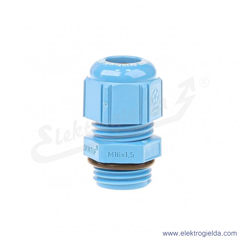 Dławnica z tworzywa 54115410 16x1,5 ATEX K-M BU SKINTOP niebieska, do obszarów iskrobezpiecznych Dławnica z tworzywa 54115410 16x1,5 ATEX K-M BU SKINTOP niebieska, do obszarów iskrobezpiecznych