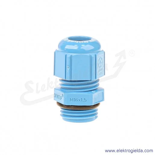 Dławnica z tworzywa 54115410 16x1,5 ATEX K-M BU SKINTOP niebieska, do obszarów iskrobezpiecznych Dławnica z tworzywa 54115410 16x1,5 ATEX K-M BU SKINTOP niebieska, do obszarów iskrobezpiecznych