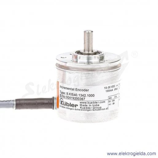 Enkoder inkrementalny KIS40-1342-1000, z wałkiem fi6mm, zasilanie 10-30VDC, Push-Pull, 1000impulsów/obrót, max częstotliwość 250 Enkoder inkrementalny KIS40-1342-1000, z wałkiem fi6mm, zasilanie 10-30VDC, Push-Pull, 1000impulsów/obrót, max częstotliwość 250