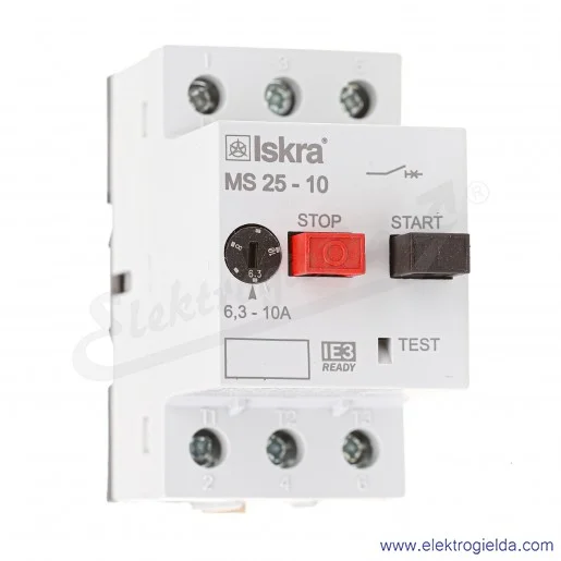 Wyłącznik silnikowy 30.107.964 MS25-10,0 3P, 6.3-10A Wyłącznik silnikowy 30.107.964 MS25-10,0 3P, 6.3-10A