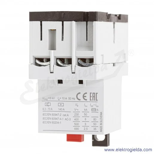 Wyłącznik silnikowy 30.107.964 MS25-10,0 3P, 6.3-10A Wyłącznik silnikowy 30.107.964 MS25-10,0 3P, 6.3-10A