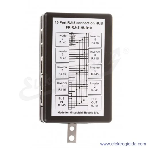 Rozdzielacz 167612 FR-RJ45-HUB10 RJ-45 na 10x RJ-45 Rozdzielacz 167612 FR-RJ45-HUB10 RJ-45 na 10x RJ-45