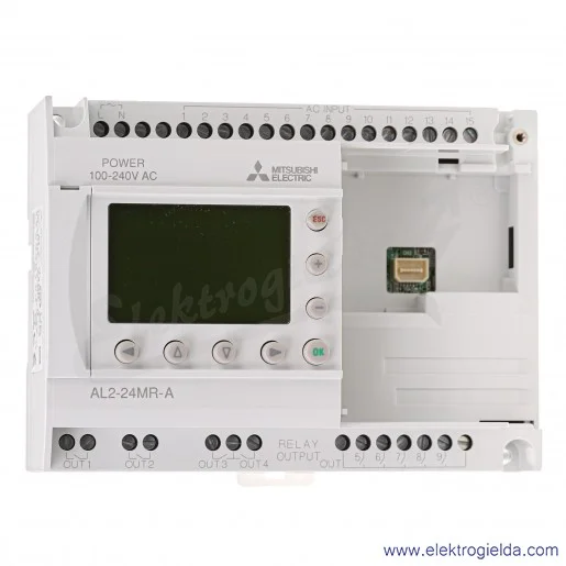 Jednostka PLC 215074 AL2-24MR-A ALPHA Base Unit 15 wejść / 9 wyjść przekaźnikowych, 100-240VAC Jednostka PLC 215074 AL2-24MR-A ALPHA Base Unit 15 wejść / 9 wyjść przekaźnikowych, 100-240VAC