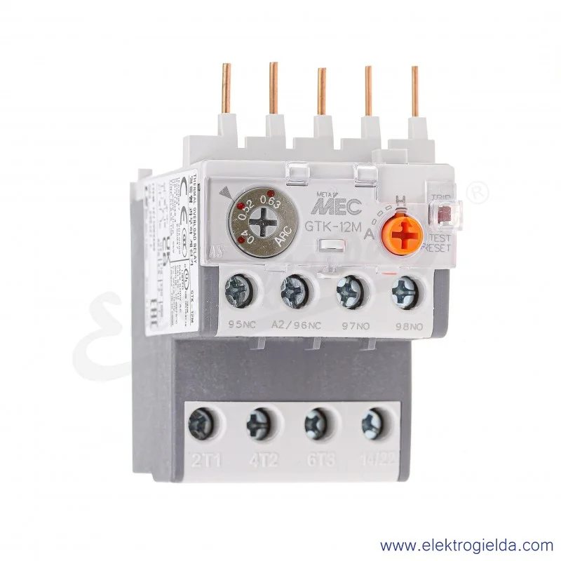Przekaźnik termiczny GTK-12M 0,4-0,63A termik DO GMC-XXM Przekaźnik termiczny GTK-12M 0,4-0,63A termik DO GMC-XXM