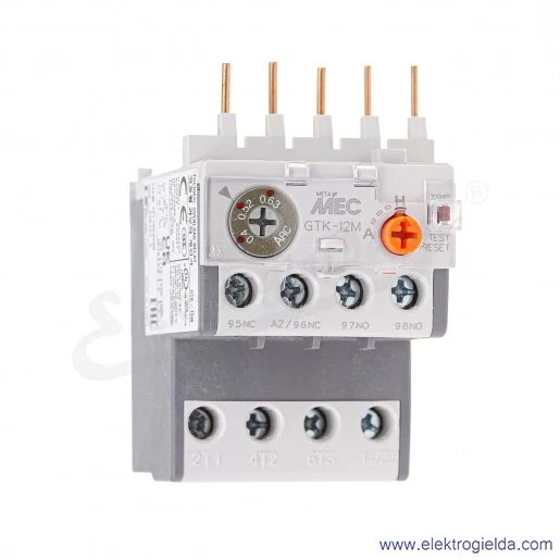 Przekaźnik termiczny GTK-12M 0,4-0,63A termik DO GMC-XXM Przekaźnik termiczny GTK-12M 0,4-0,63A termik DO GMC-XXM