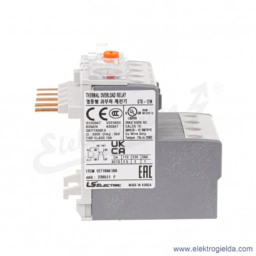 Przekaźnik termiczny GTK-12M 9-13A Przekaźnik termiczny GTK-12M 9-13A