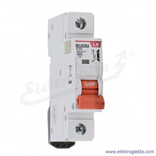Wyłącznik nadprądowy BKN 1P, charakterystyka C, 10A Wyłącznik nadprądowy BKN 1P, charakterystyka C, 10A