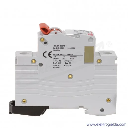 Wyłącznik nadprądowy BKN 1P, charakterystyka C, 10A Wyłącznik nadprądowy BKN 1P, charakterystyka C, 10A