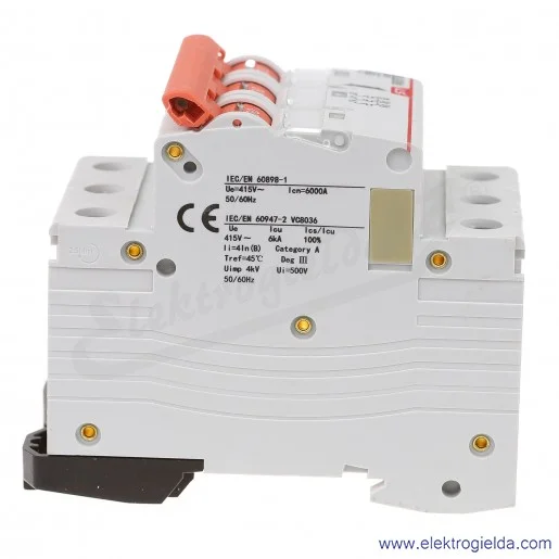 Wyłącznik nadprądowy BKN 3P, charakterystyka B, 20A Wyłącznik nadprądowy BKN 3P, charakterystyka B, 20A